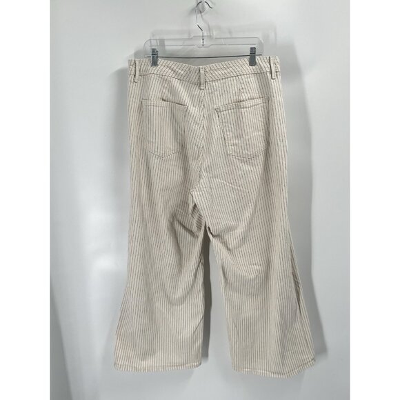Universal Thread Sailor Wide Leg Striped Pants Sz 17 White Sz 2X - Picture 5 of 6